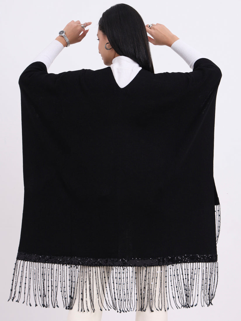Midnight Fringe Cape