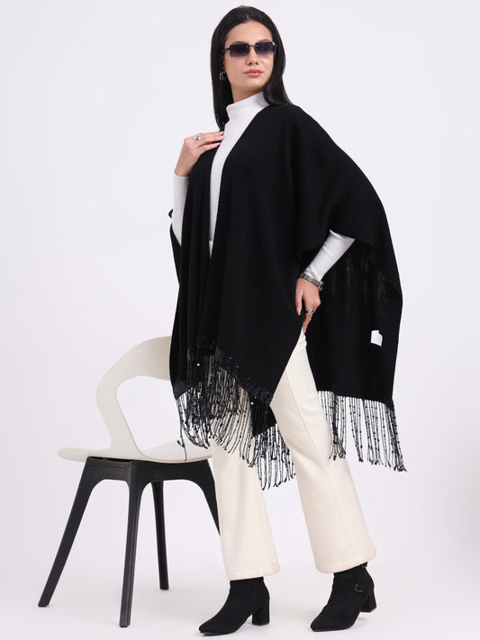 Midnight Fringe Cape