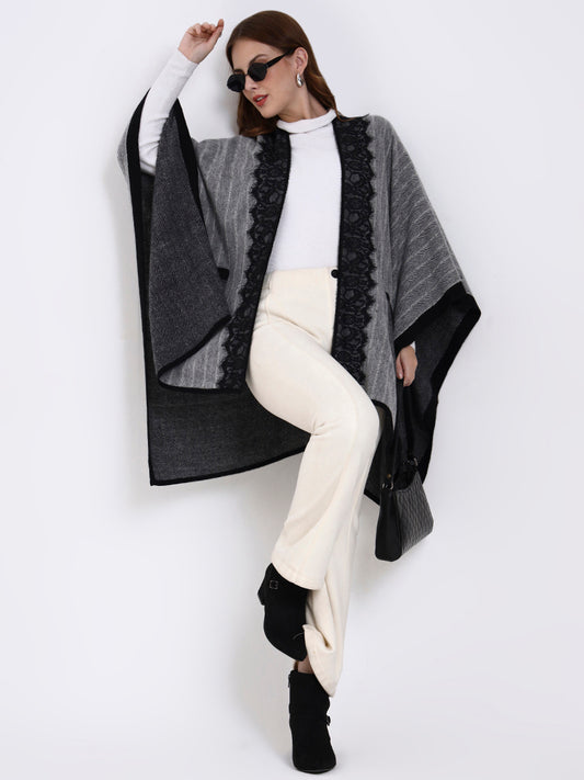 Midnight Lace Drift Cape