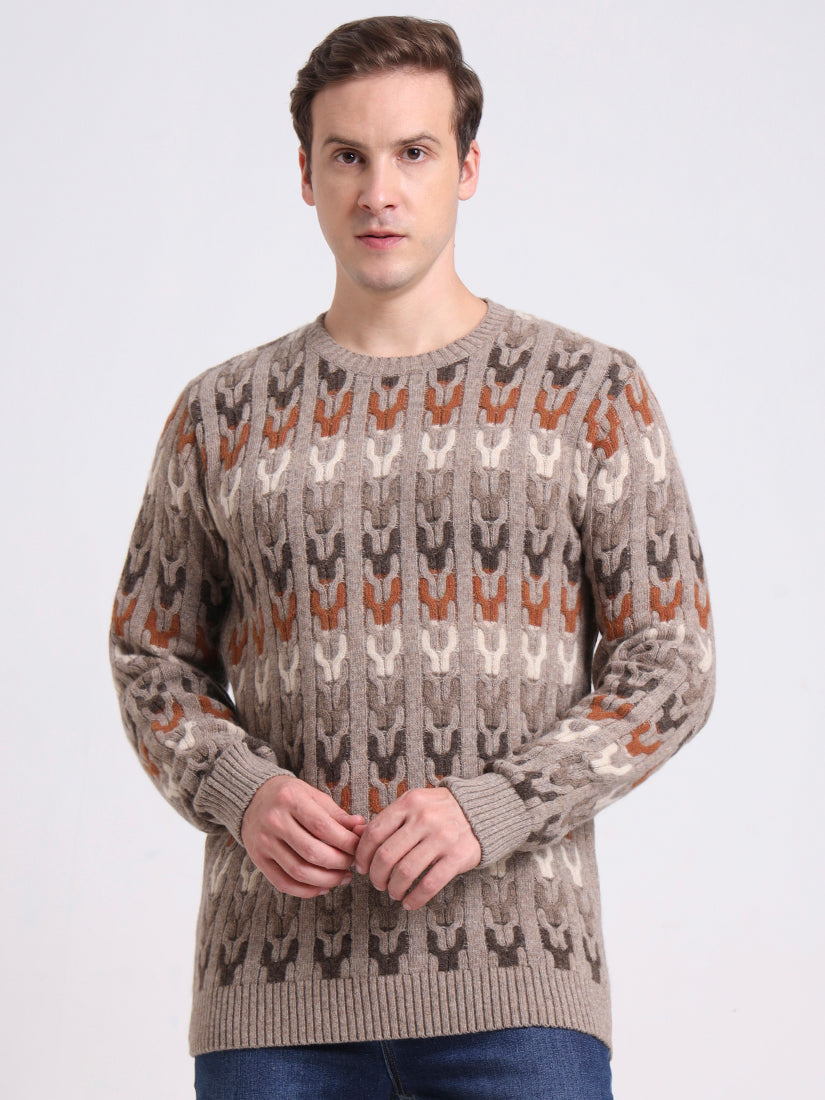 Sandrift Beige Mosaic Pullover