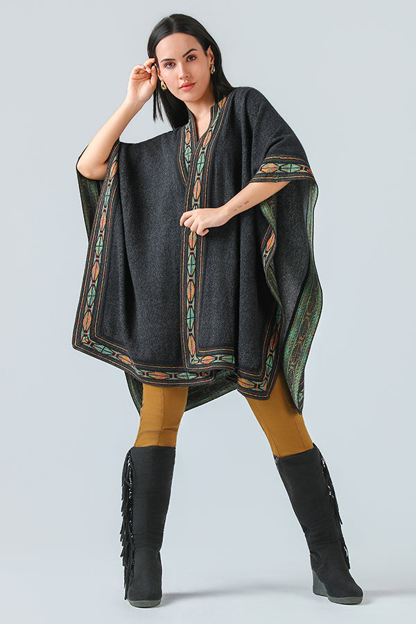 Anthracite Loom Cape