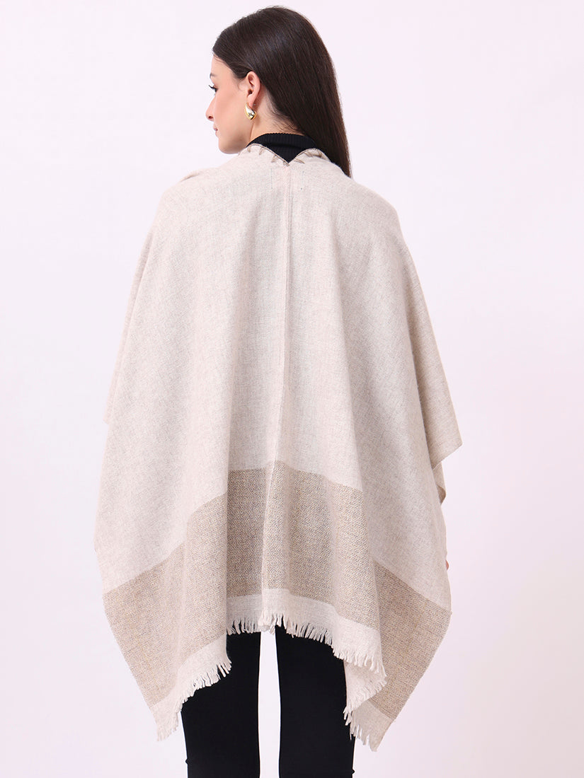 Alabaster Fringe Cape