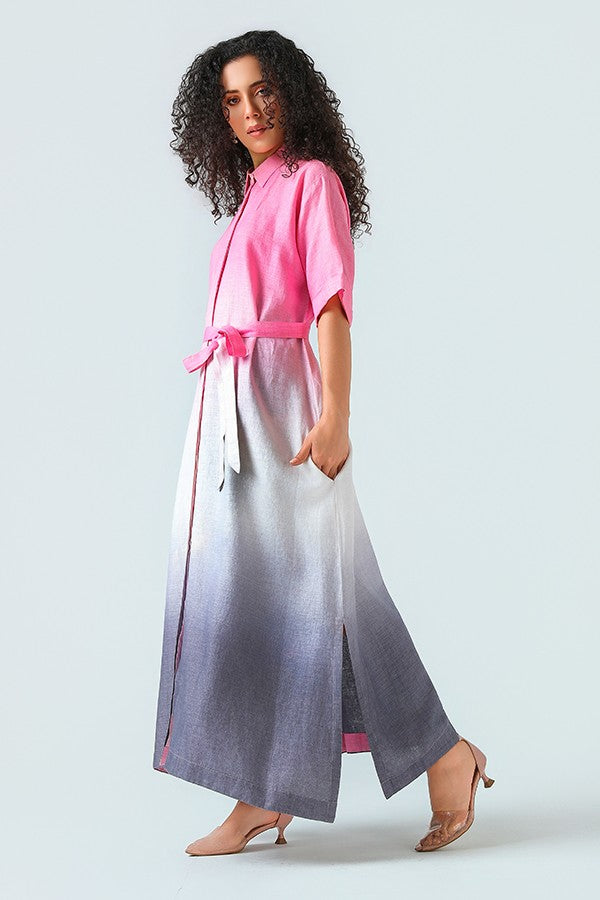 The Ombré Horizon Shirtdress