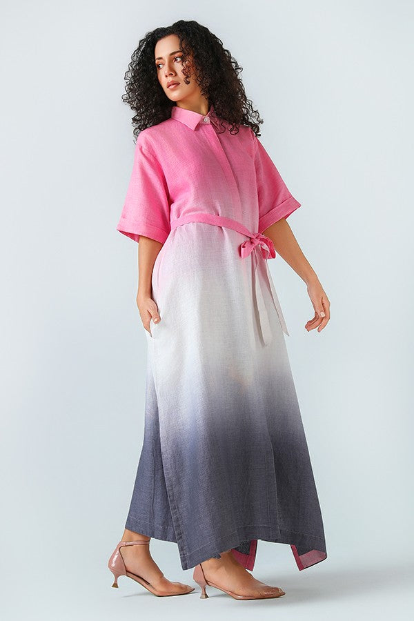 The Ombré Horizon Shirtdress