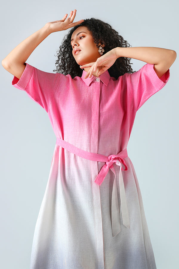 The Ombré Horizon Shirtdress
