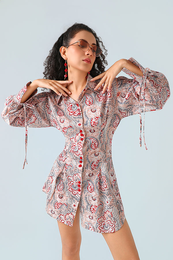 Crimson Paisley Dress