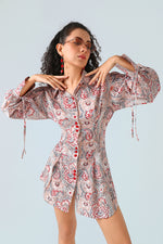 Crimson Paisley Dress