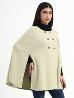 Ecru Bloom Leaf Poncho