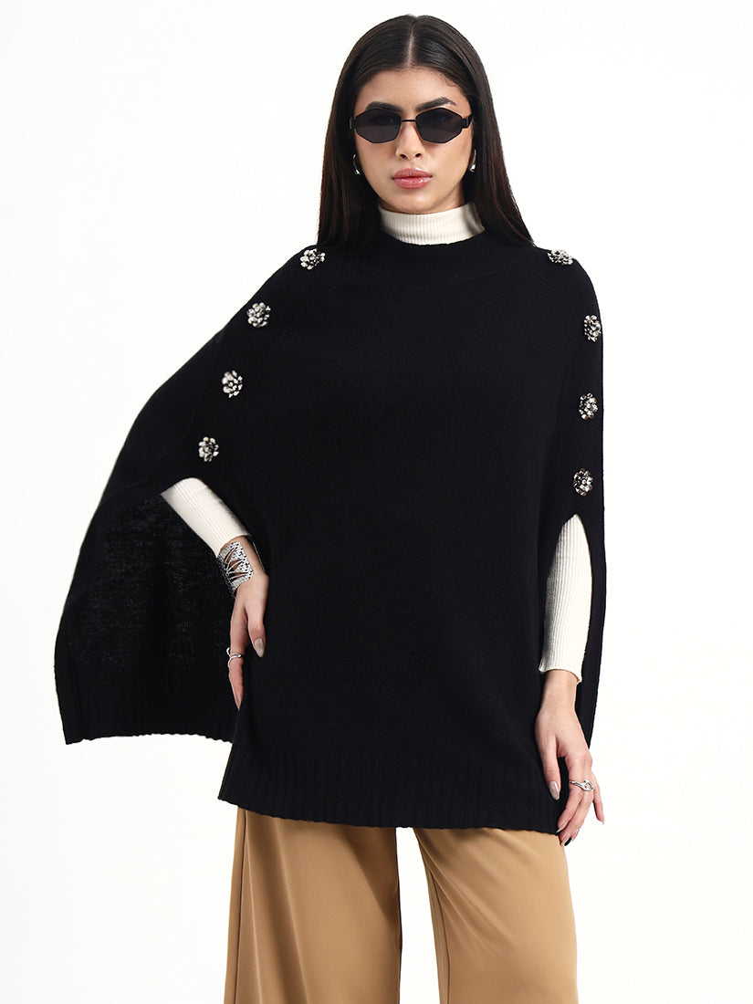 Obsidian Crystal Poncho