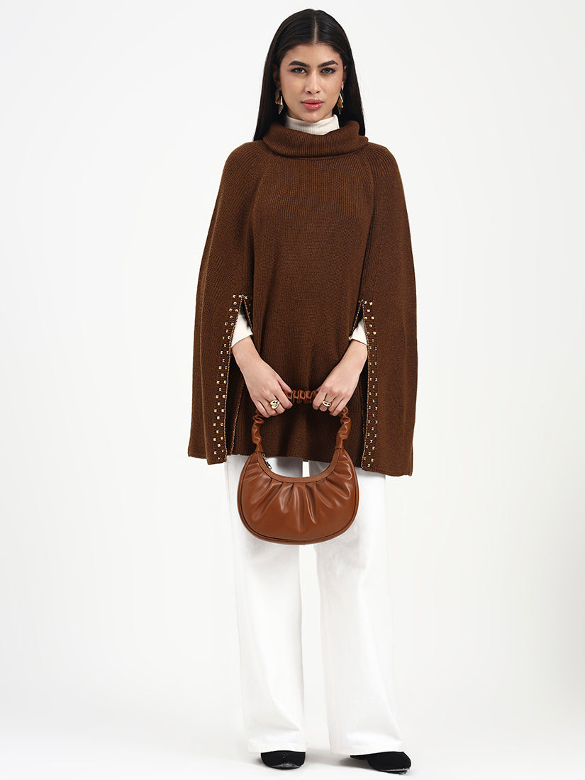 Dark Truffle Crystal Poncho