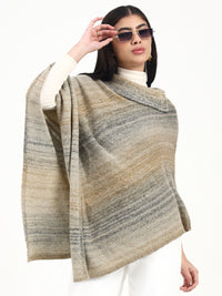 Fossil Mist Knit Poncho