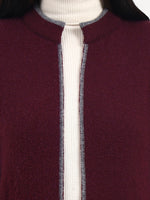 Burgundy Mist Edge Cardigan
