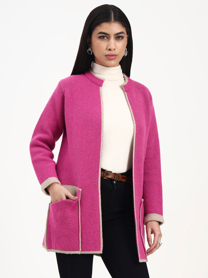 Orchid Tan Edge Cardigan