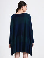 Azzurro — Luxury Check Poncho