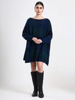 Azzurro — Luxury Check Poncho