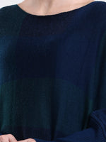 Azzurro — Luxury Check Poncho