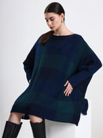 Azzurro — Luxury Check Poncho