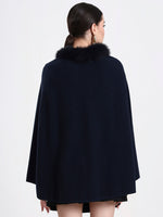 Midnight High Navy Poncho