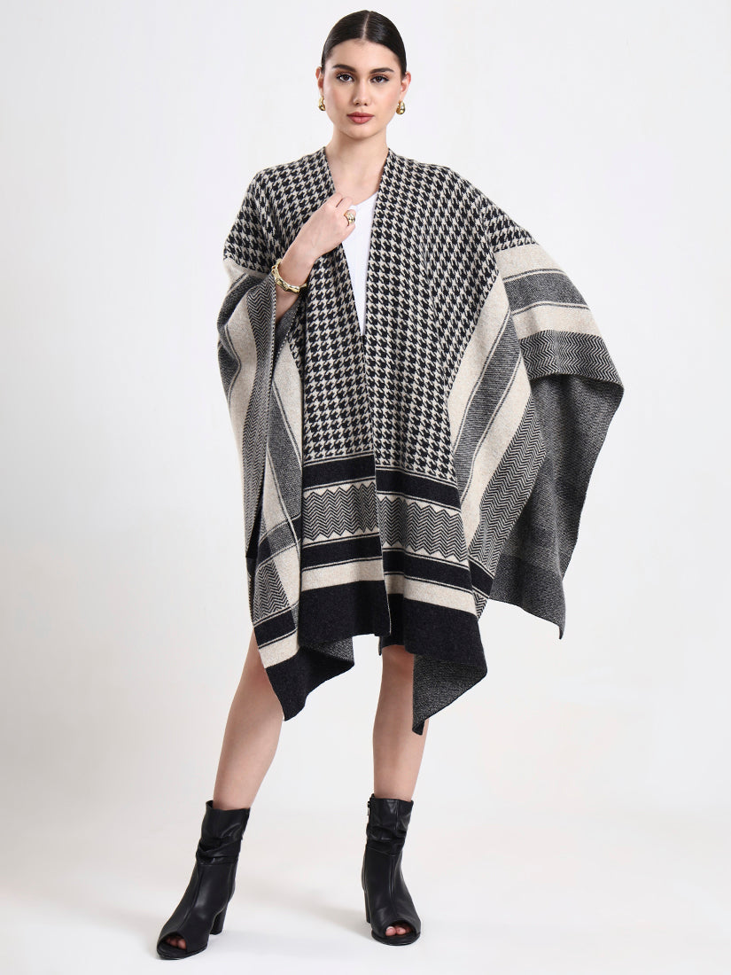 Midnight Mosaic Lambswool Cape