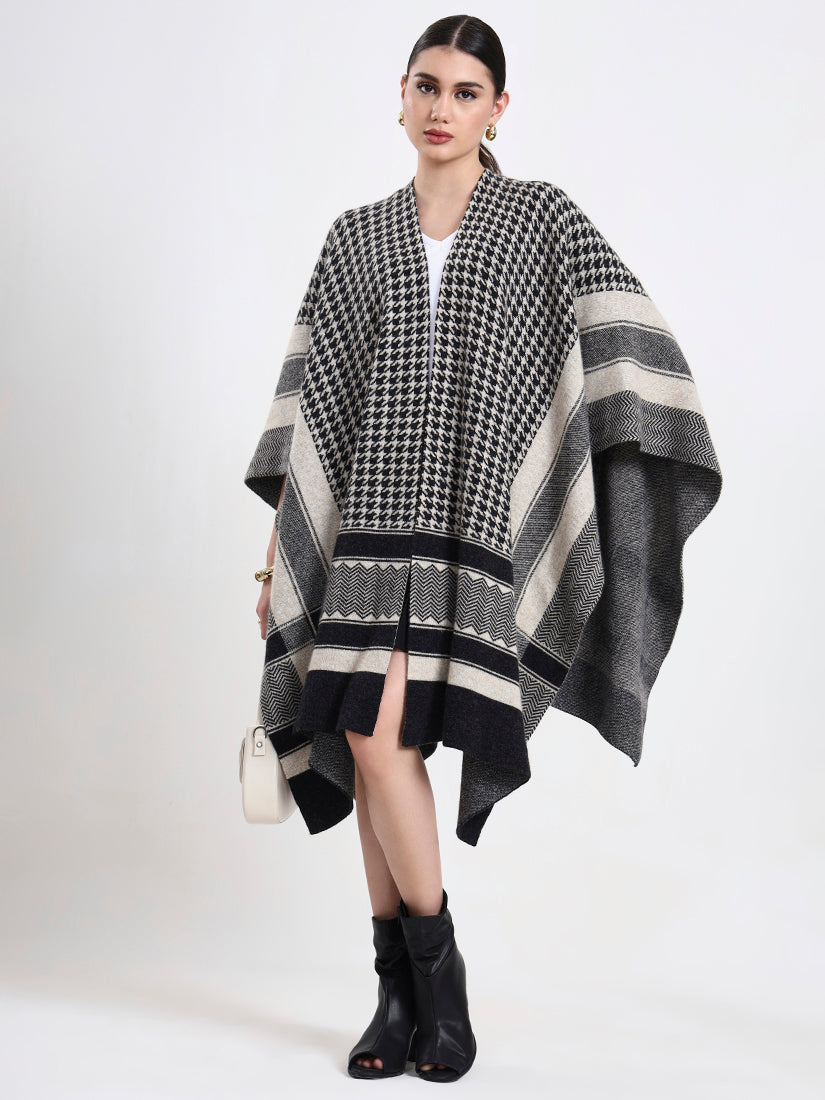 Midnight Mosaic Lambswool Cape