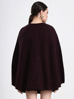 Burgundy Nocturne Embellished Cloak