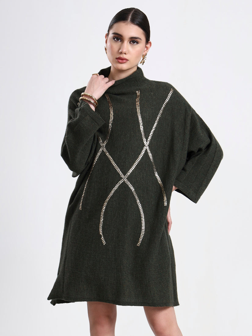 Moss Green Poncho