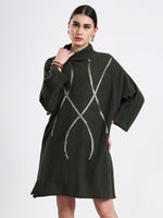Moss Green Poncho
