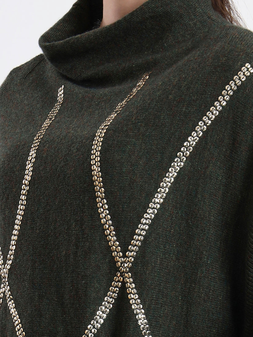Moss Green Poncho
