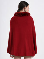 Burgundy Red Poncho