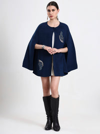 Cobalt Éclat Embellished Cloak