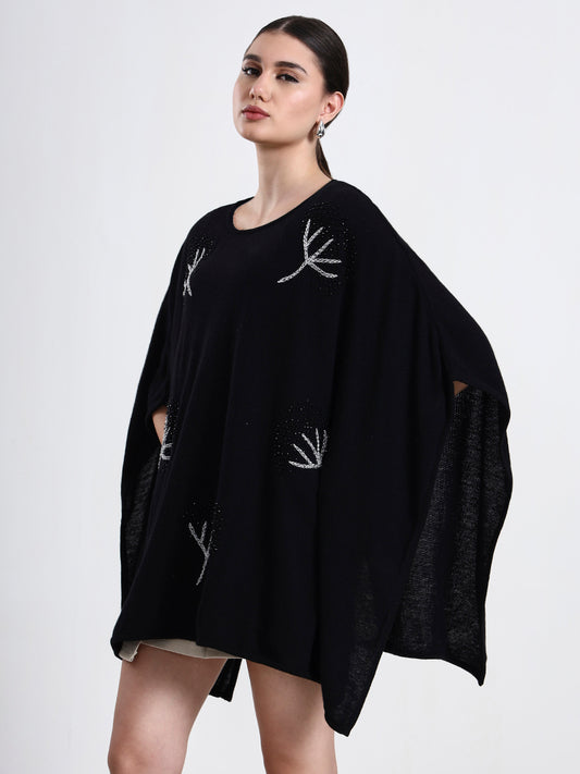 Midnight Grove Lambswool Poncho
