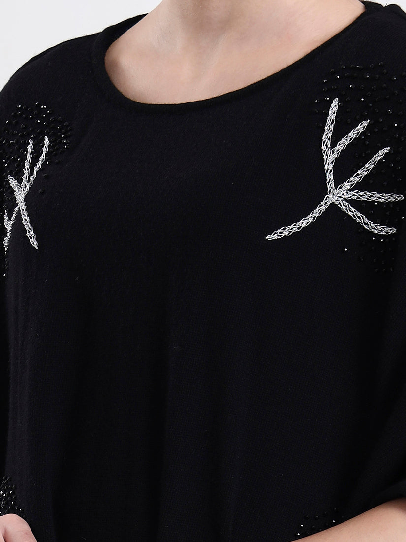 Midnight Grove Lambswool Poncho