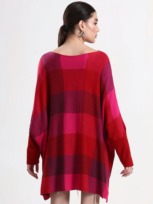 Roséa — Luxury Check Poncho