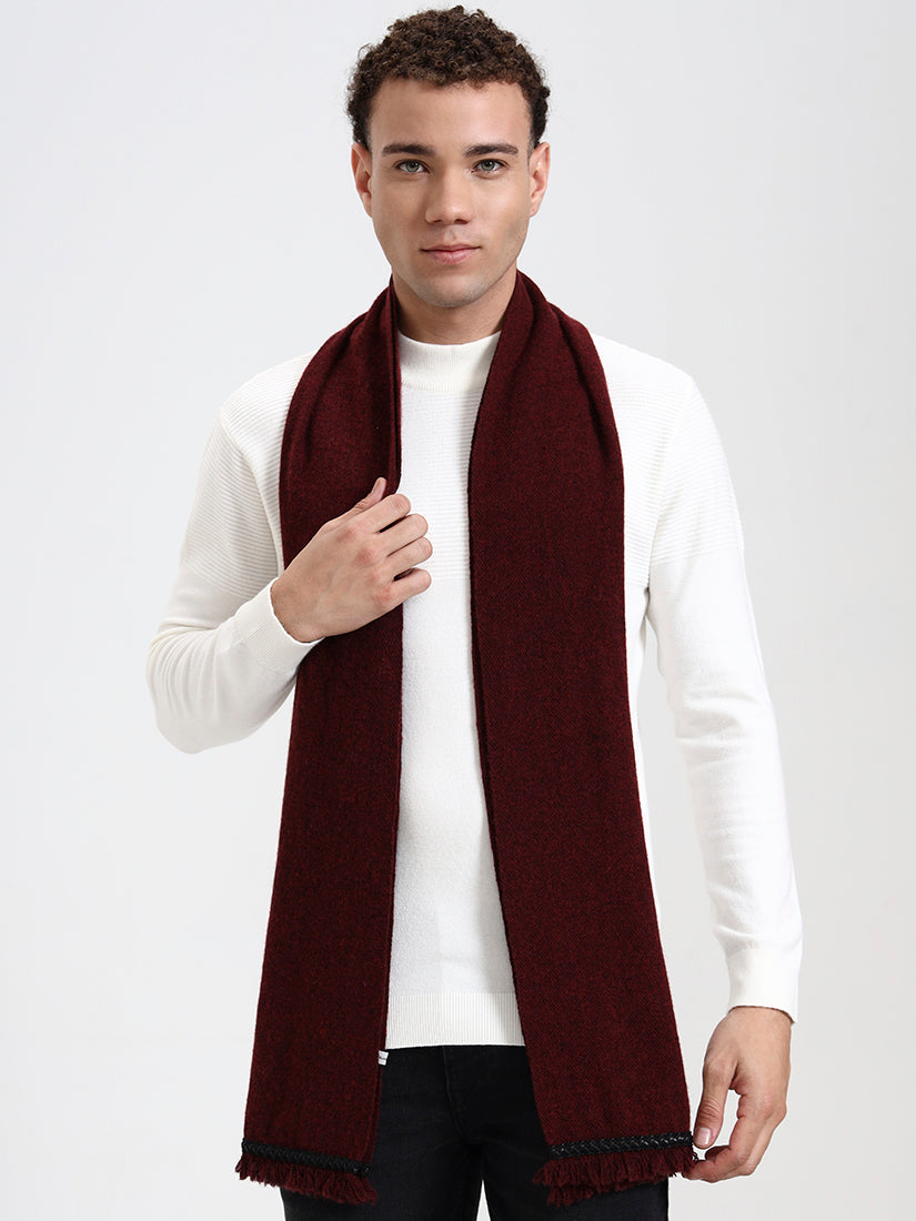 Harris Deep Red Fringe Scarf