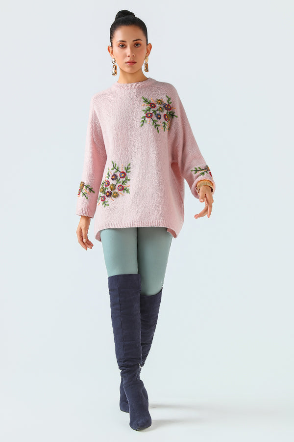 Rosa Fiora Alpaca Poncho