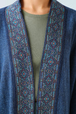 Bleu Héritage Tissé Cape