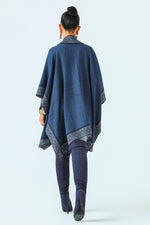 Bleu Héritage Tissé Cape