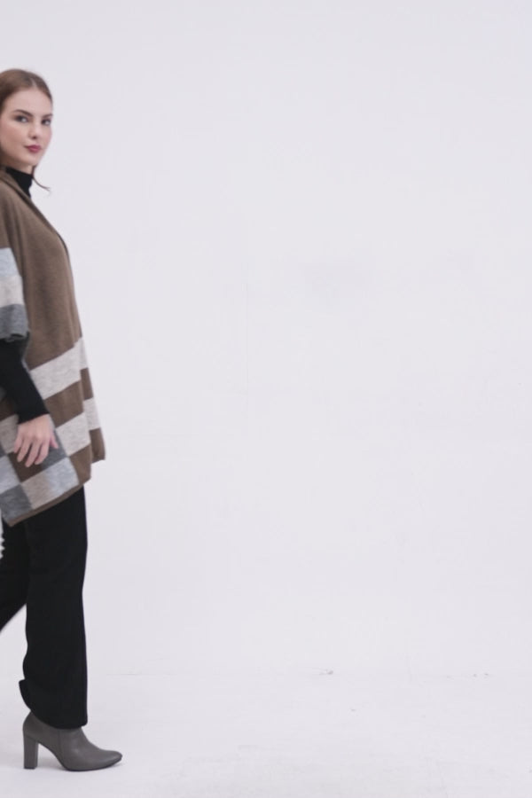Umber Plaid Cape