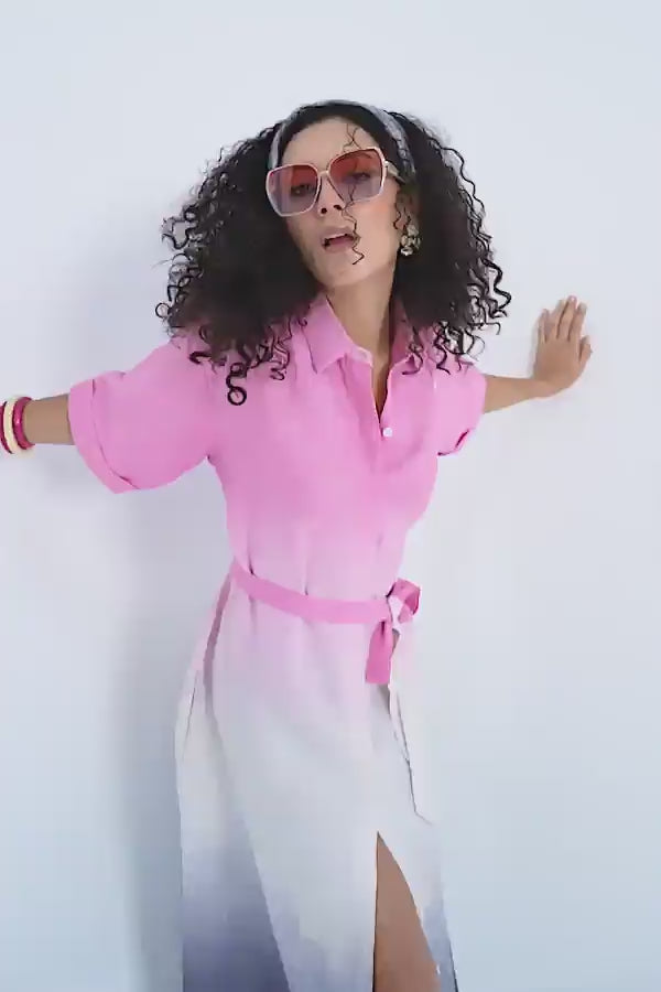 The Ombré Horizon Shirtdress
