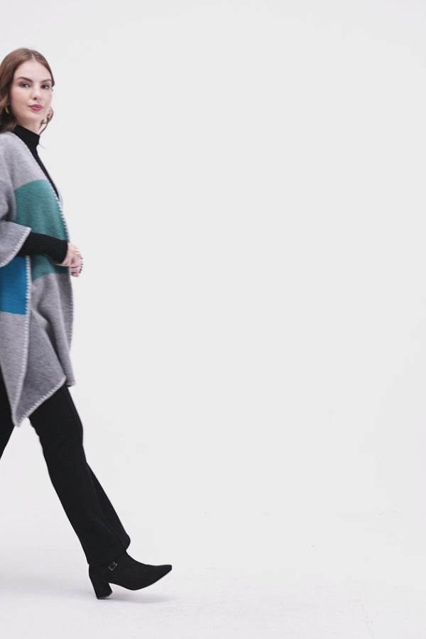 Highland Moss Check Cape